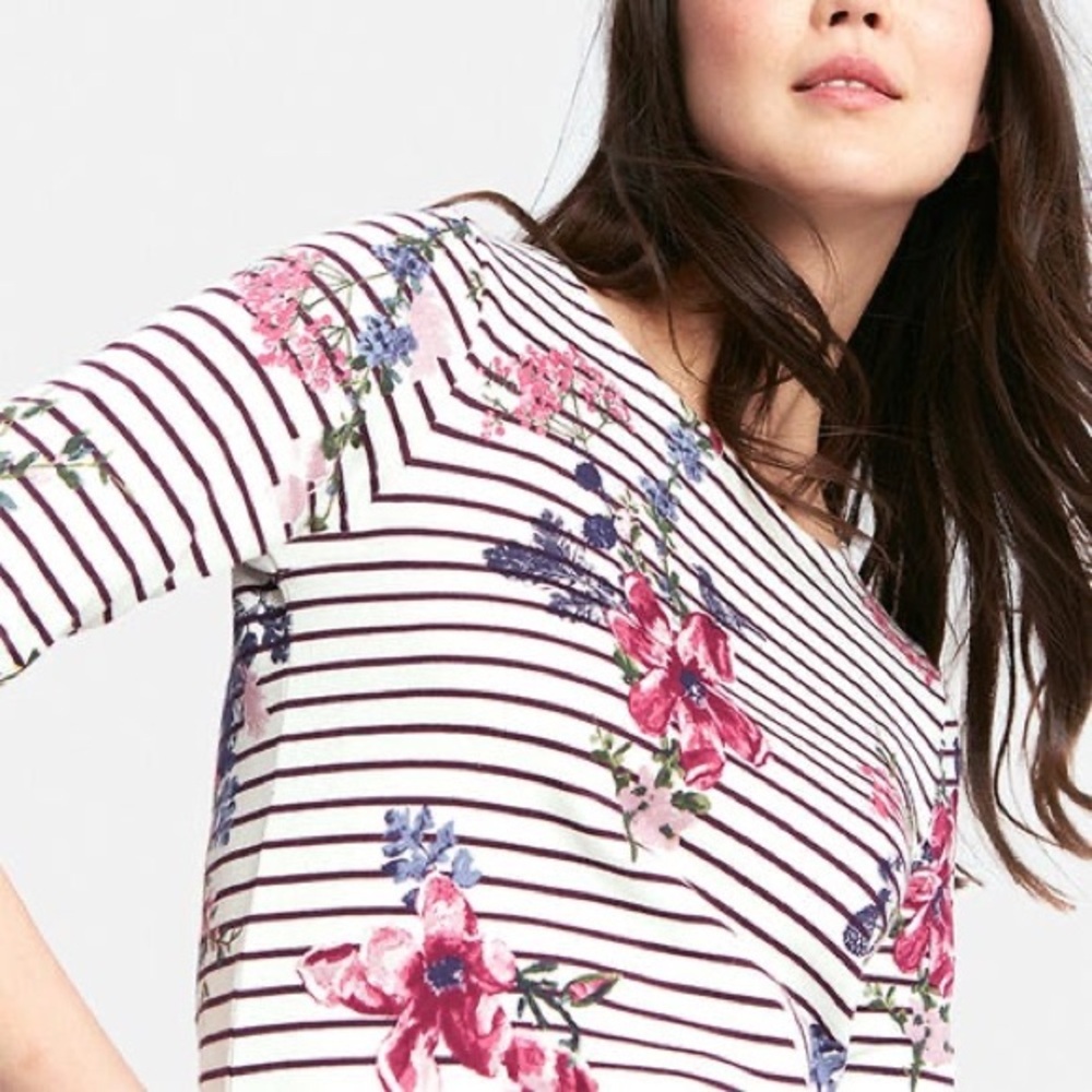Joules Riviera Harvest Floral Plum Stripe Dress - Picture 3 of 16